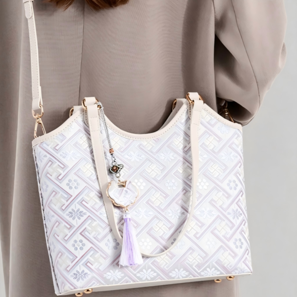 Artisanal Zhuang Brocade Basket Bag