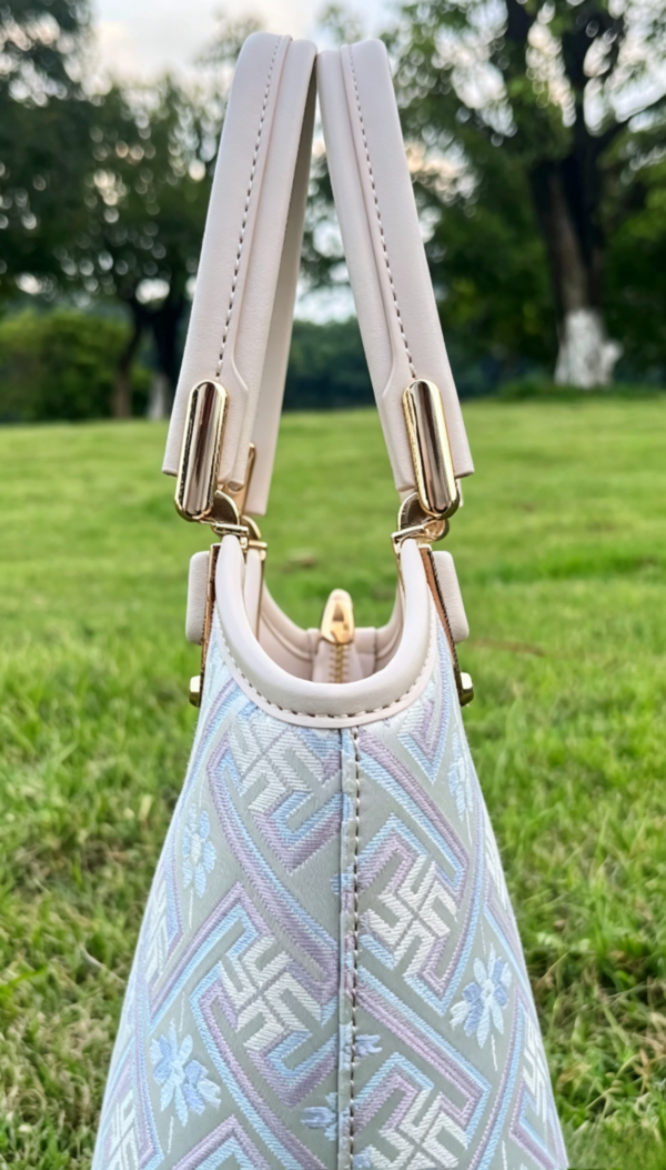 Artisanal Zhuang Brocade Basket Bag