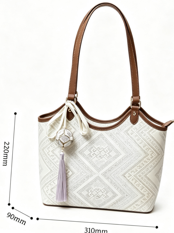 Scalloped Medium Tote Bag