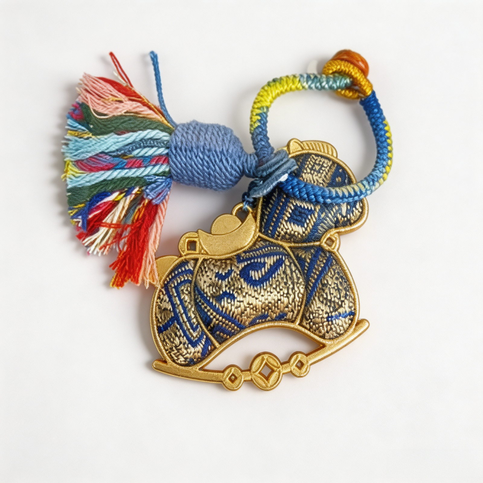 Zhuang Brocade Horse Bag Charm