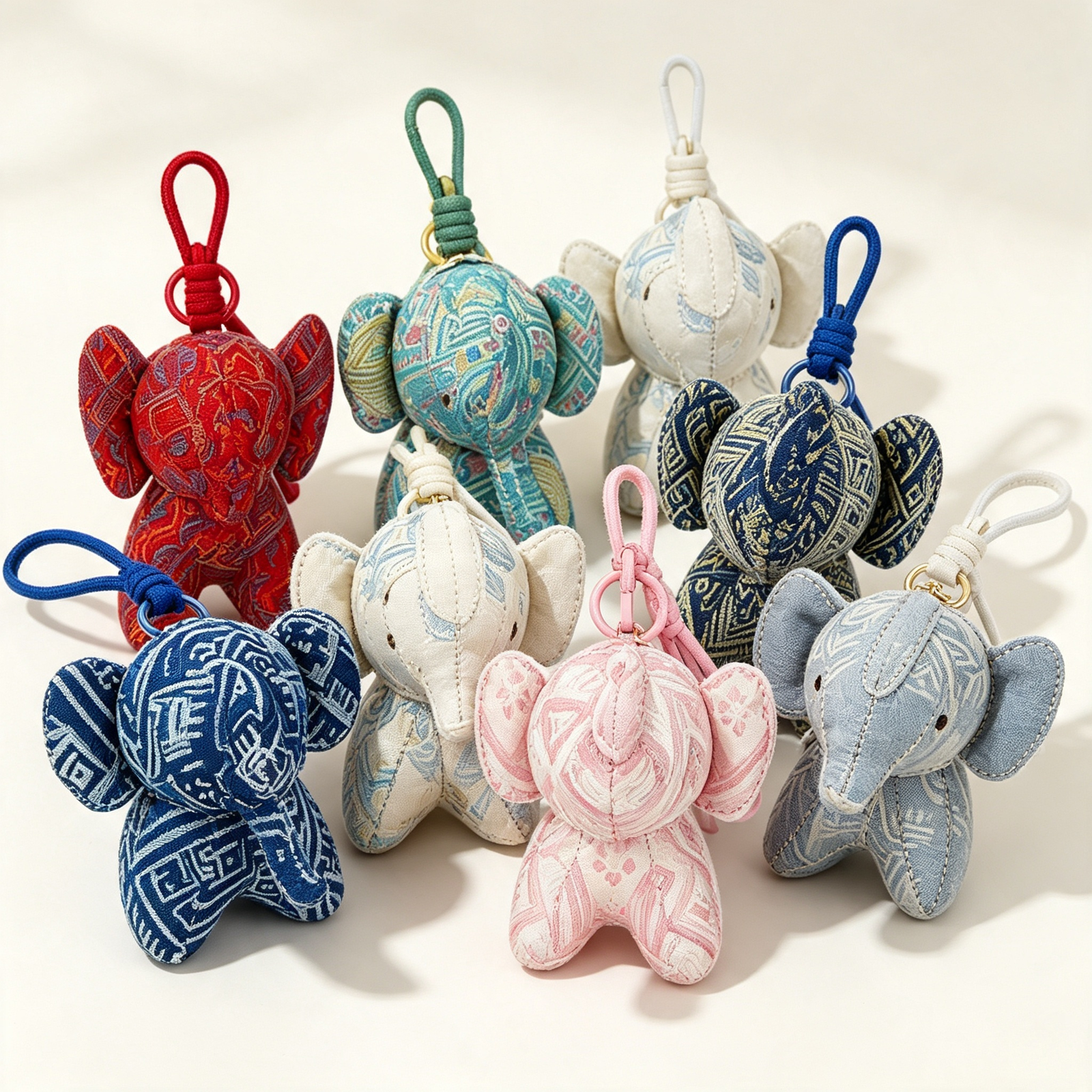 Zhuang Brocade Textile Bag Charm
