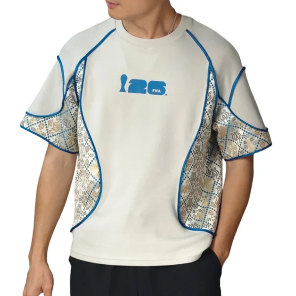 Zhuang Brocade-Panel Sports T-Shirt wholesale
