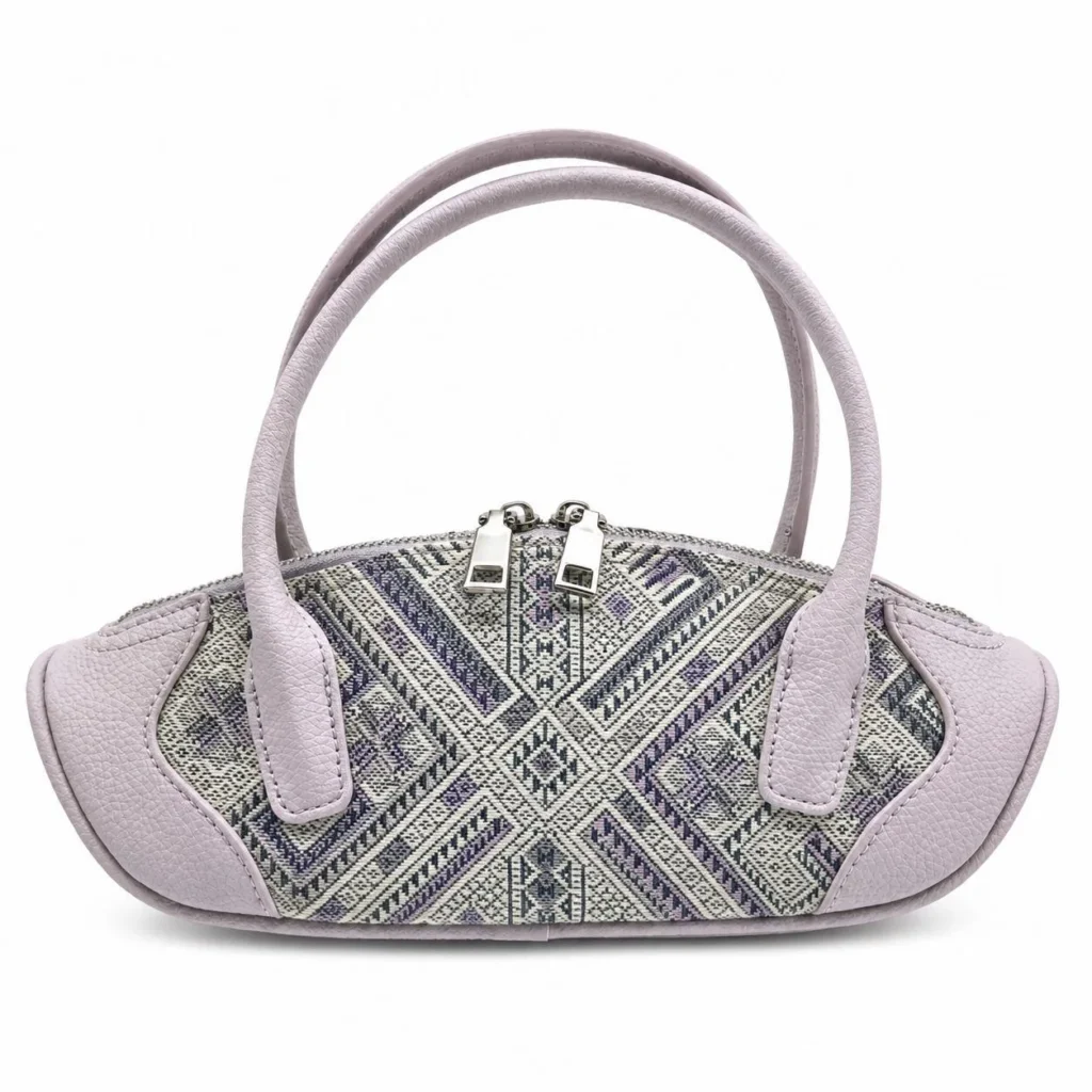 Zhuang Brocade Baguette Handbag - Purple wholesale bag