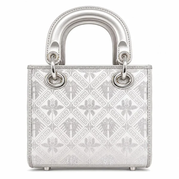 Zhuang Brocade Lady Handbag - White wholesale bag
