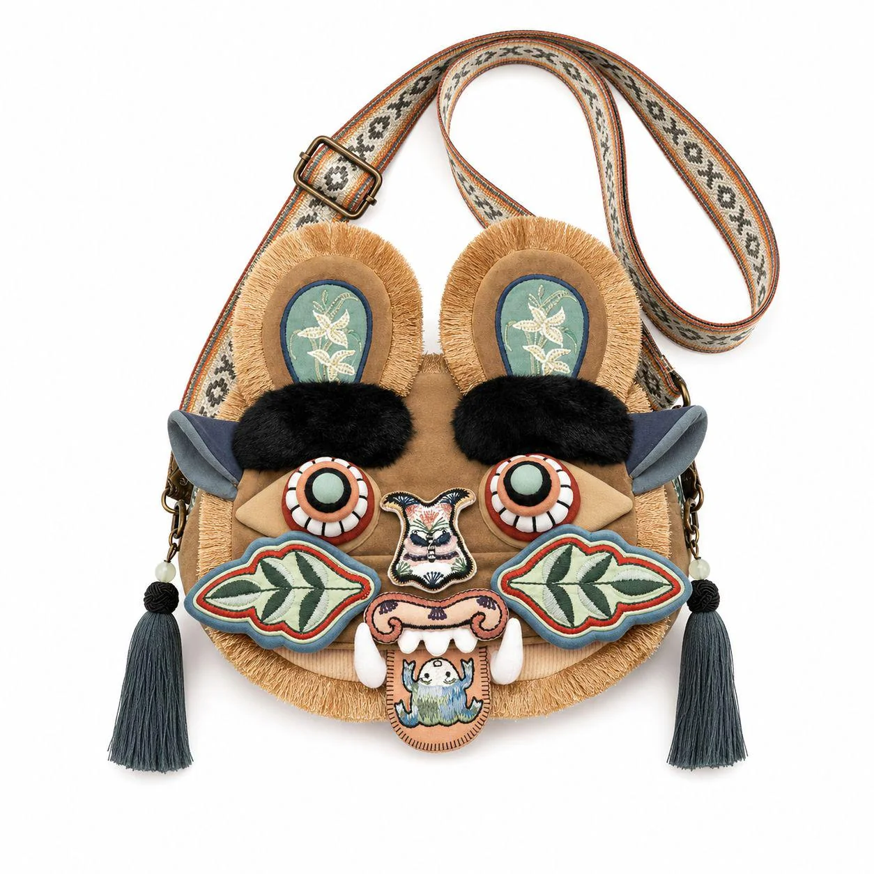 Handcrafted Tiger-Head Crossbody Bag wholesale handcrafted bag