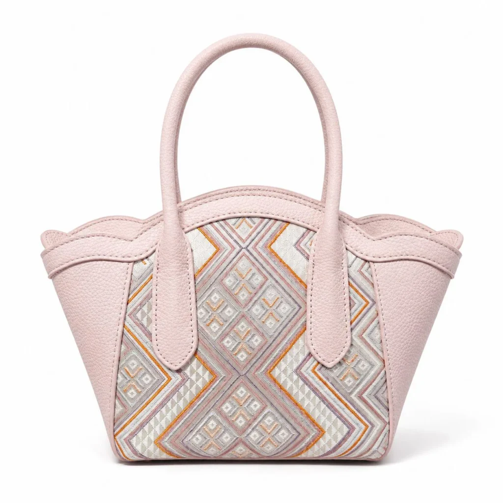 Zhuang Brocade Leather Wing Tote Bag - Pink wholesale bag