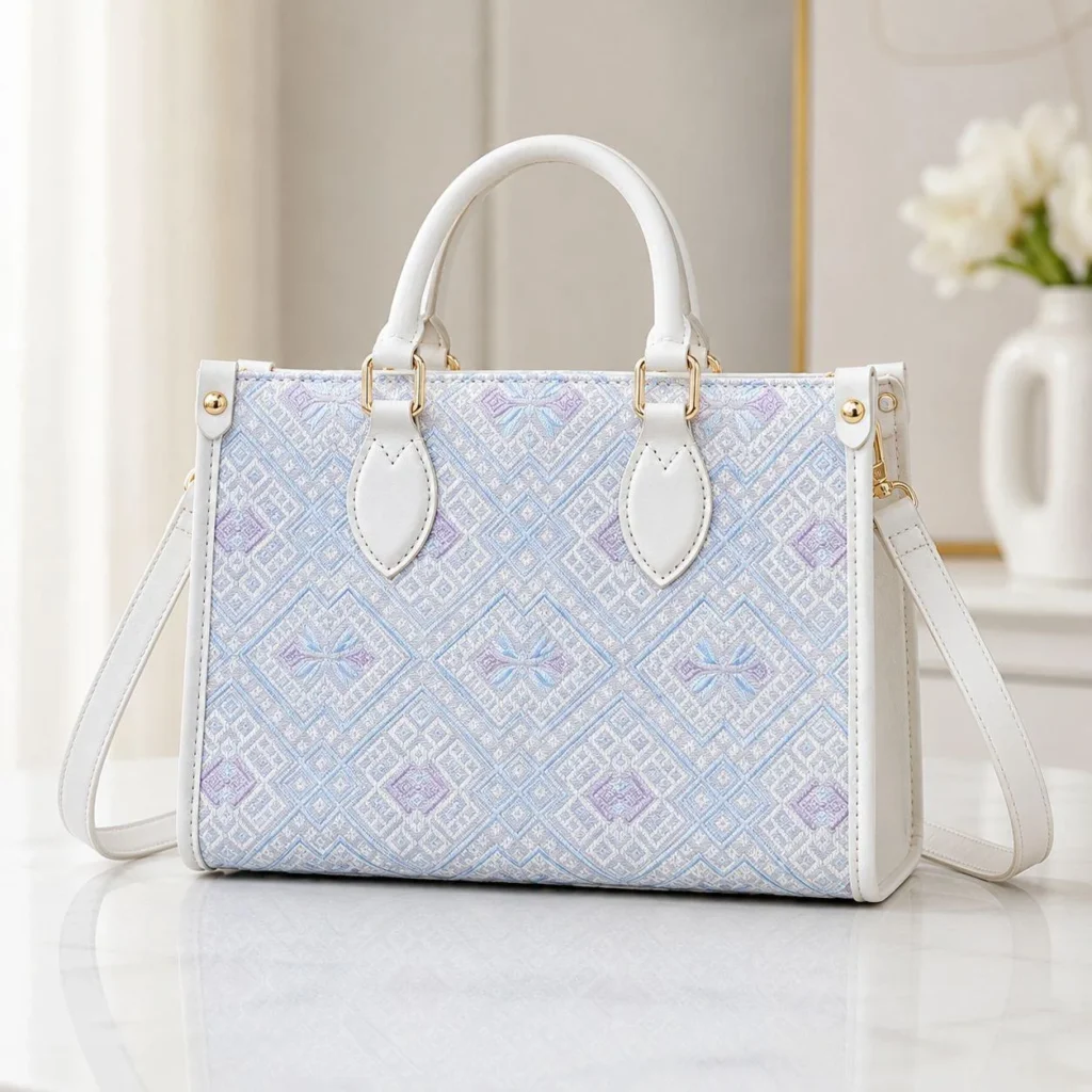 Blue Zhuang Brocade Briefcase Bag wholesale product image