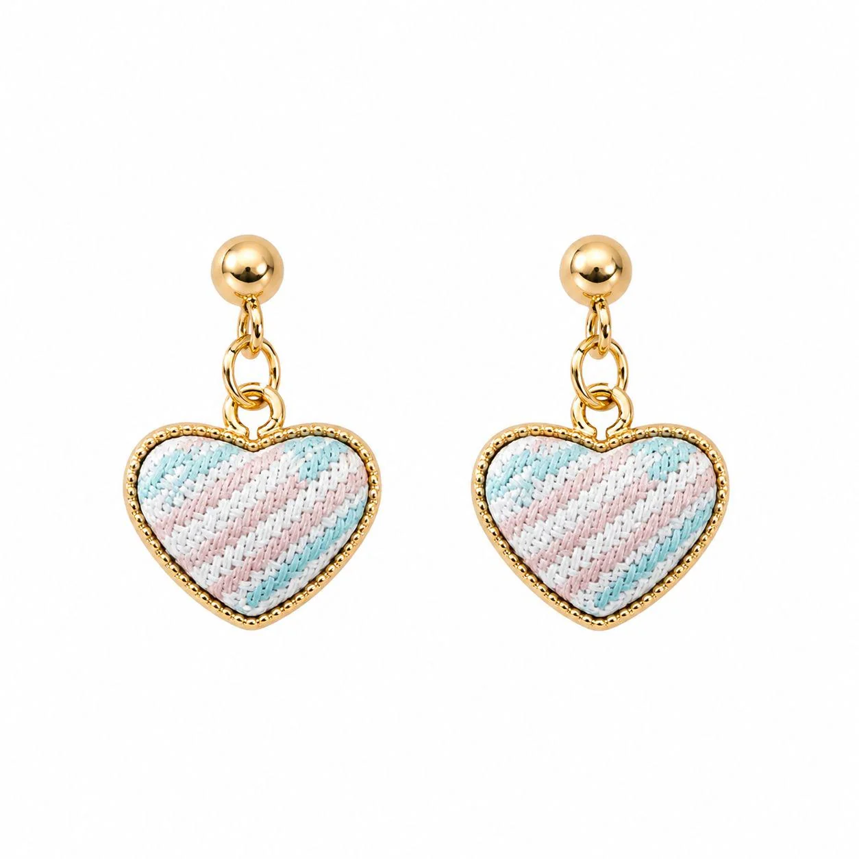 Blue and Red Heart Drop Earrings wholesale earrings