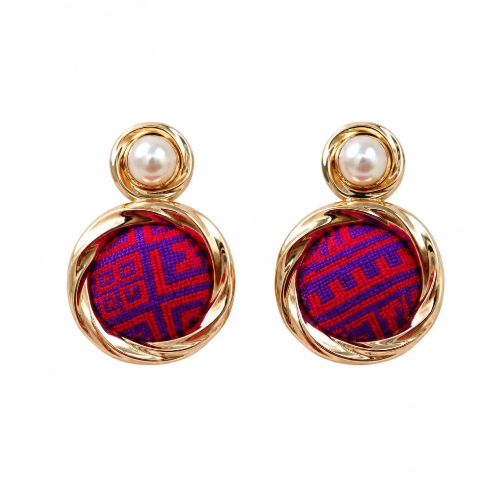 Red Round Drop Earrings wholesale earrings