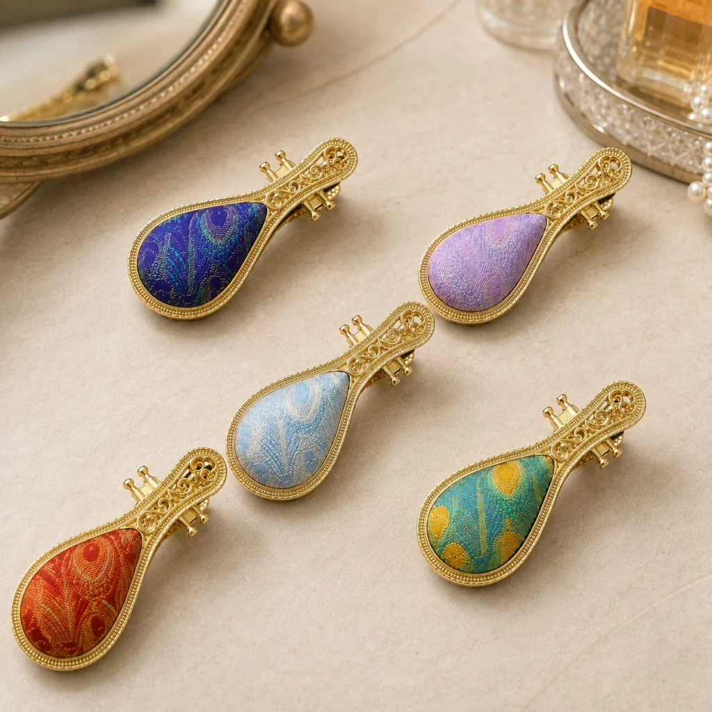 Zhuang Brocade Hair Clip Collection - Pipa wholesale hair clip