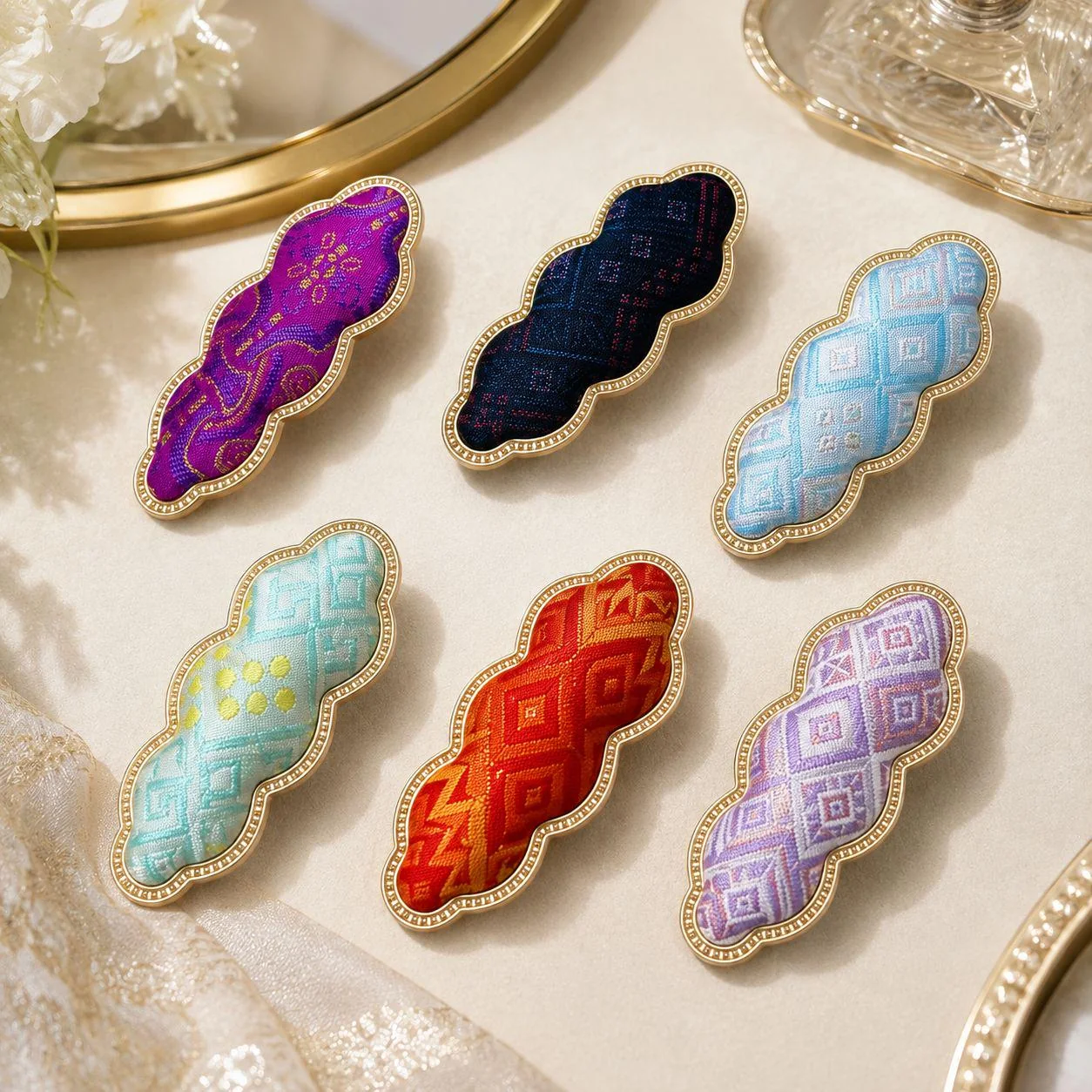 Zhuang Brocade Hair Clip Collection - Wave wholesale hair clip