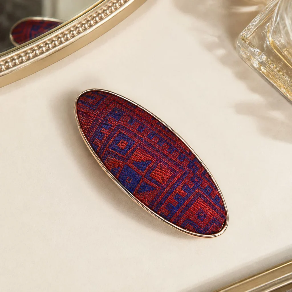 Zhuang Brocade Hair Clip Collection - Oval wholesale hair clip