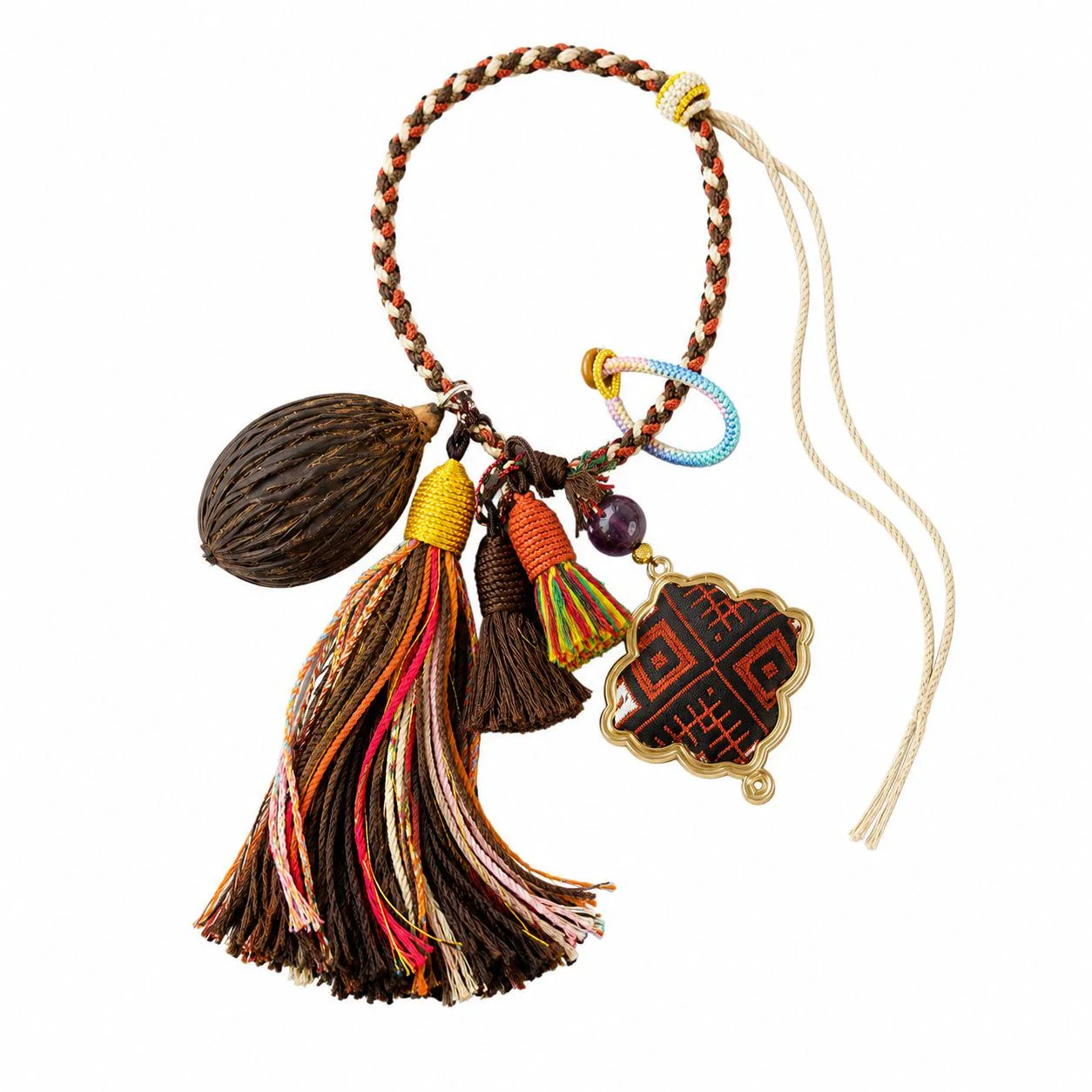 Wholesale Zhuang Brocade Bag Charm - 5 Styles - Style 04