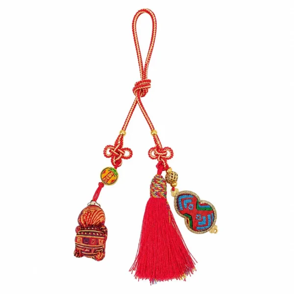 Wholesale Zhuang Brocade Bag Charm - 5 Styles - Style 05