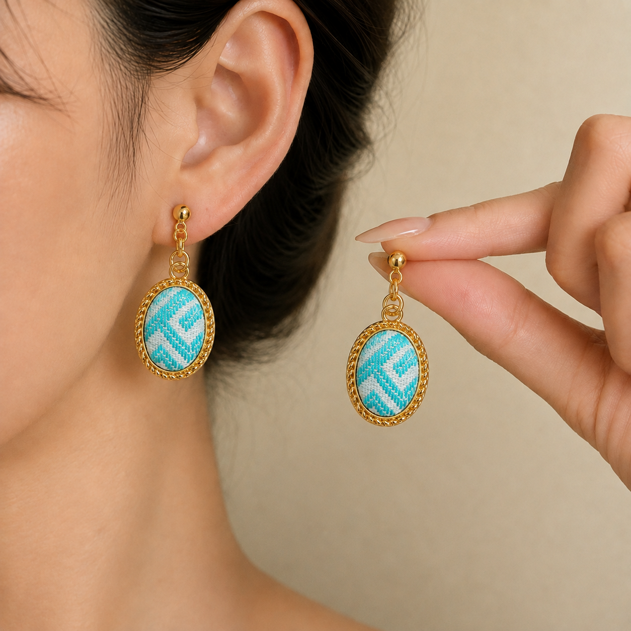 Zhuang Brocade Earrings